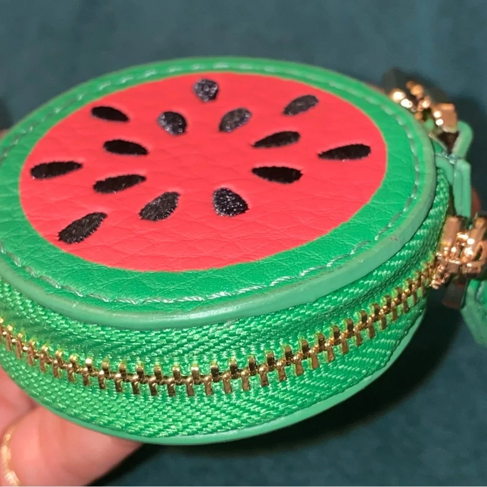 Watermelon fruit bag charm, coin purse or airtag holder - Picture 5 of 6